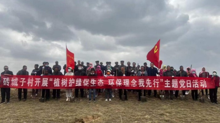 爭當(dāng)綠色使者、生態(tài)先鋒 ——集團(tuán)駐村工作隊(duì)組織幫扶村開展義務(wù)植樹主題黨日活動
